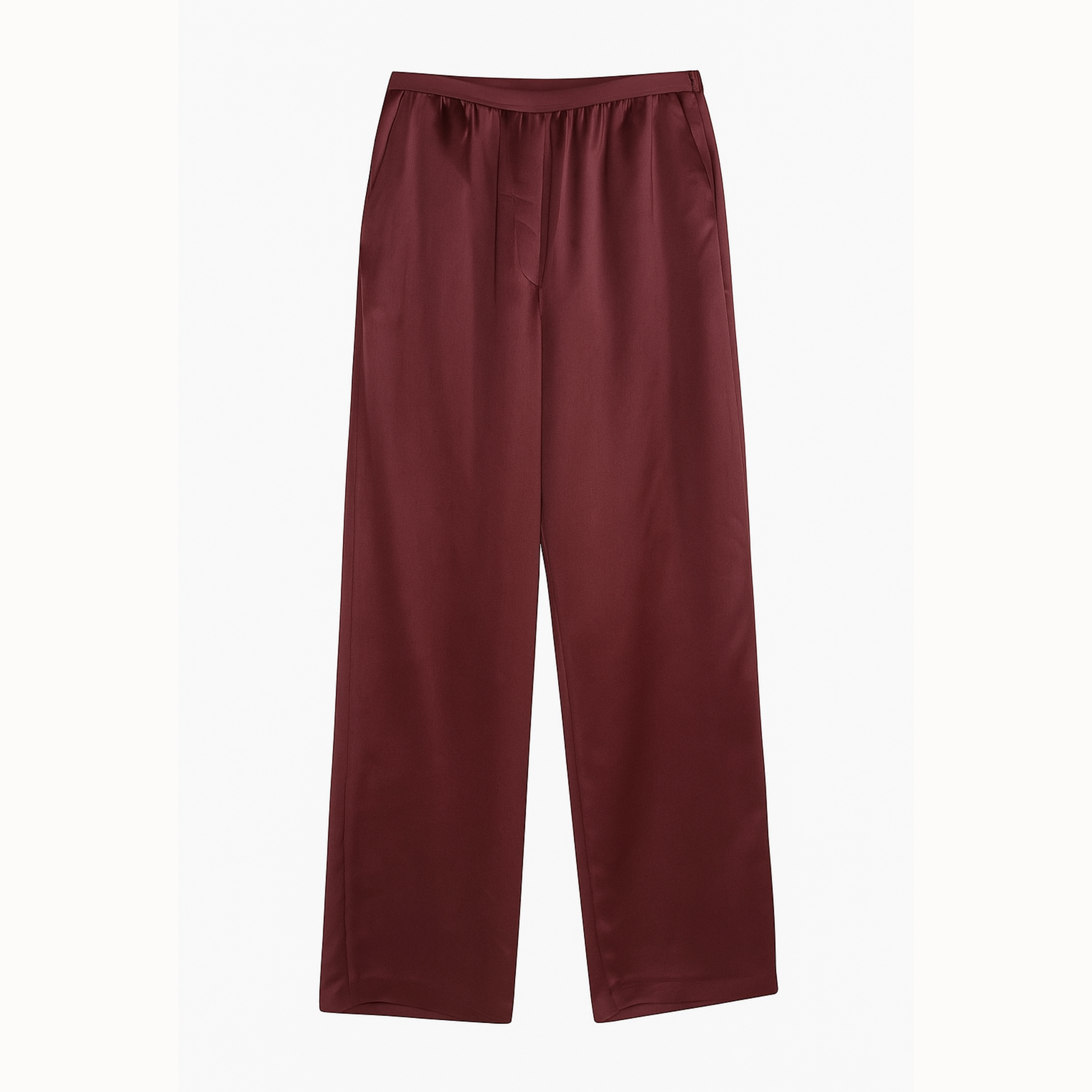 Maroon pants on a white background