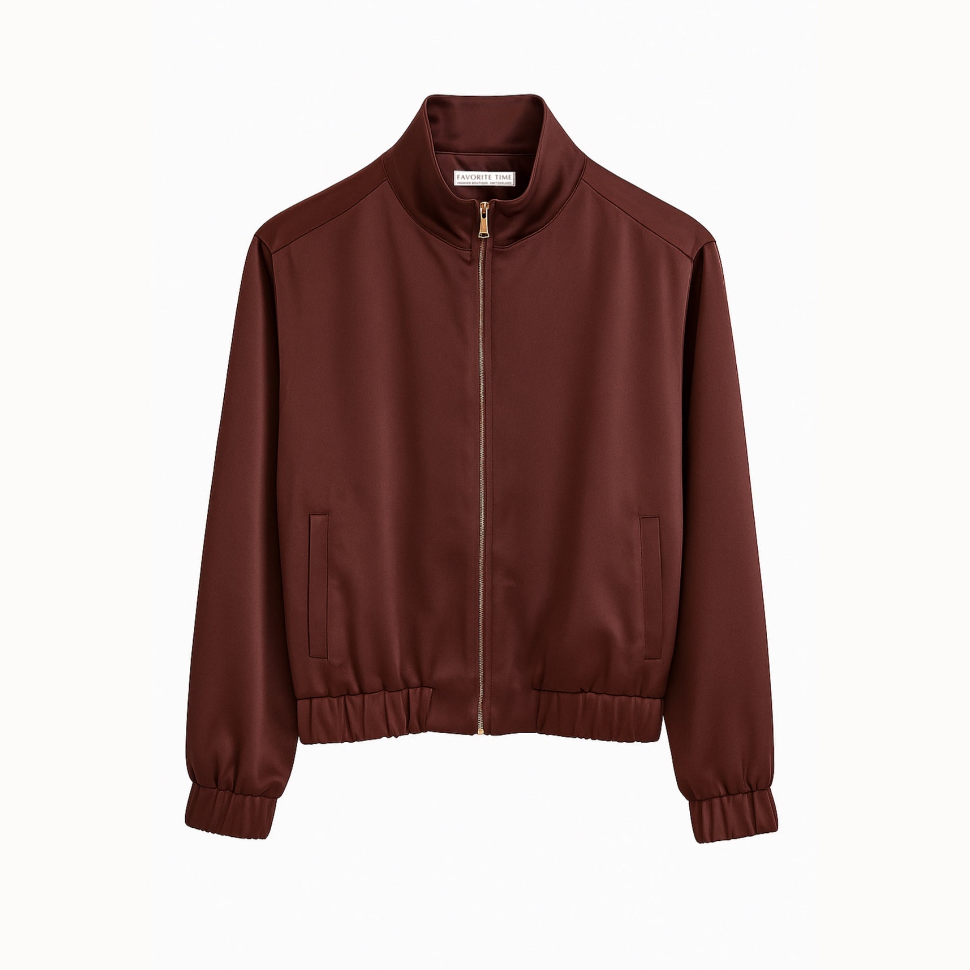 Brown jacket on a white background