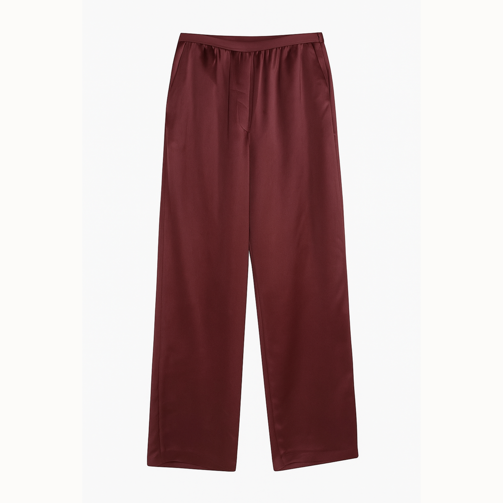 Maroon pants on a white background